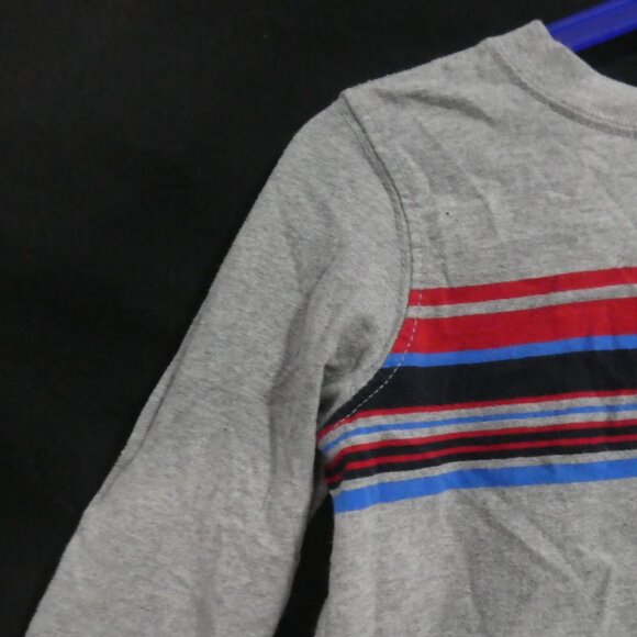 OLD NAVY | 4T | Grey Long Sleeve Shirt With Colorful Stripes | Preloved - Picture 3 of 16